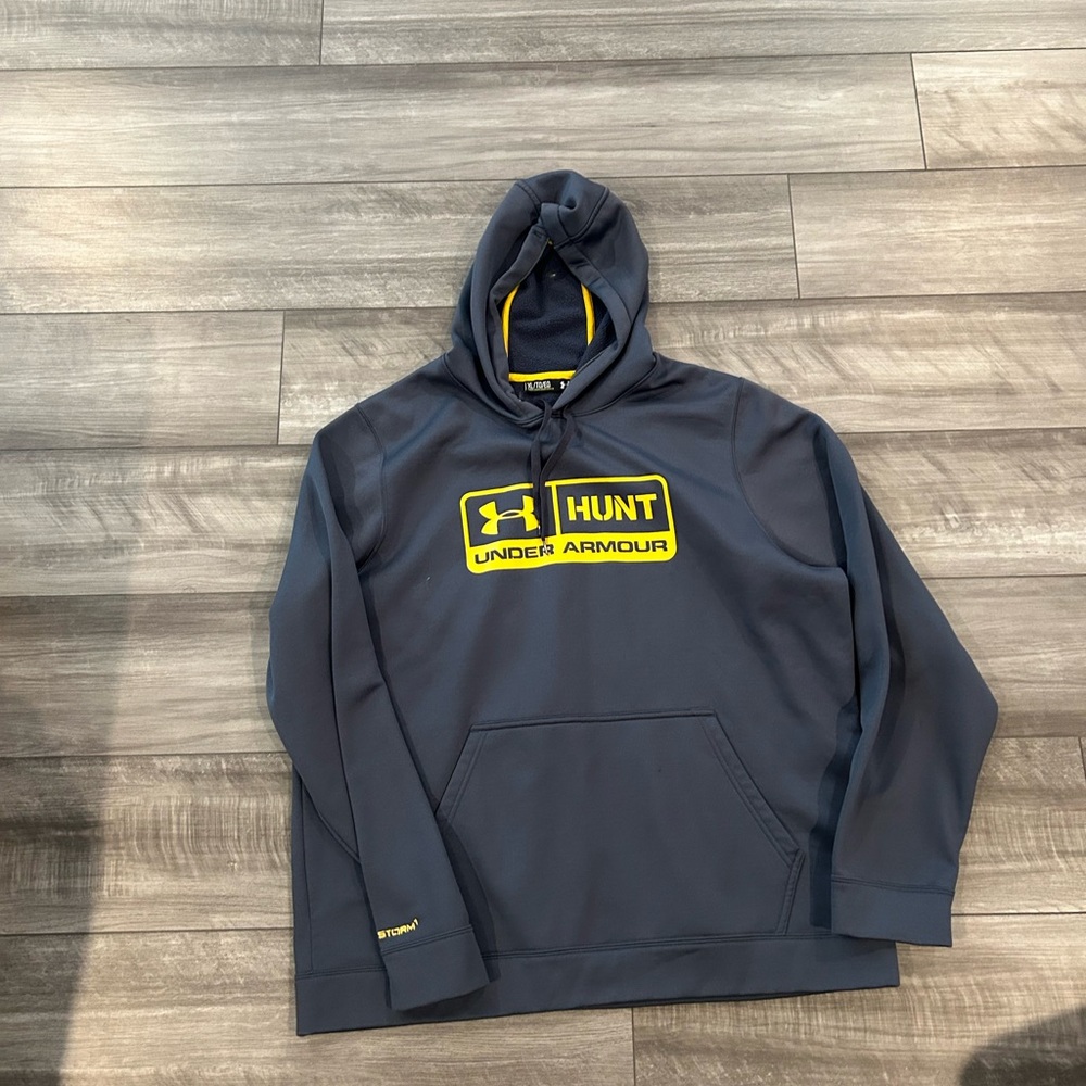 Under Armour Hunt Hoodie in Gray and Yellow